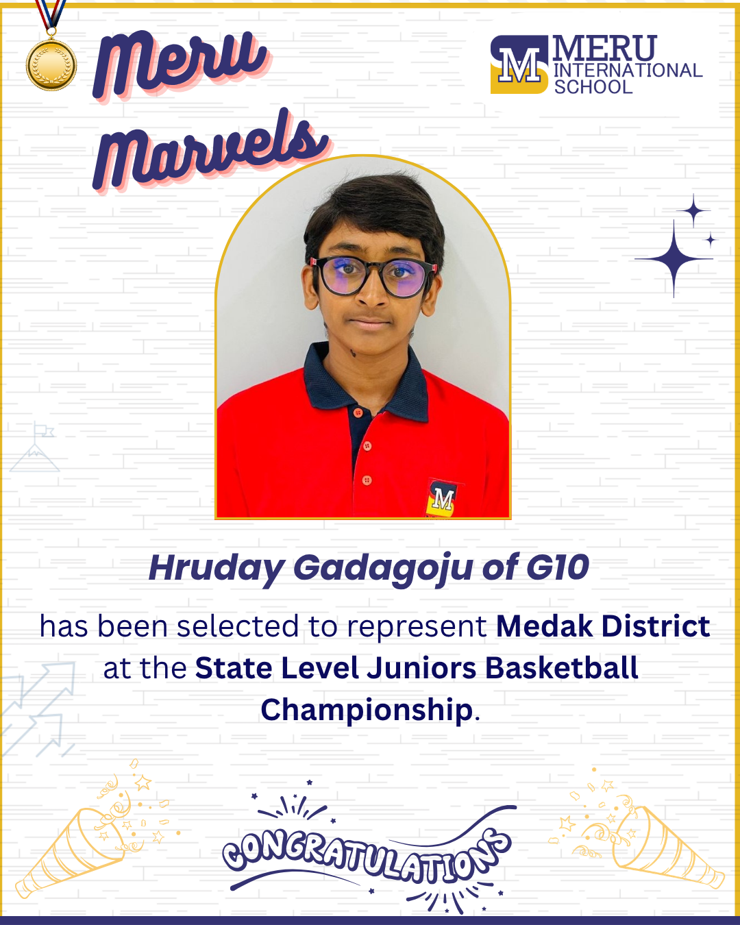 Hruday Gadagoju of Grade 10